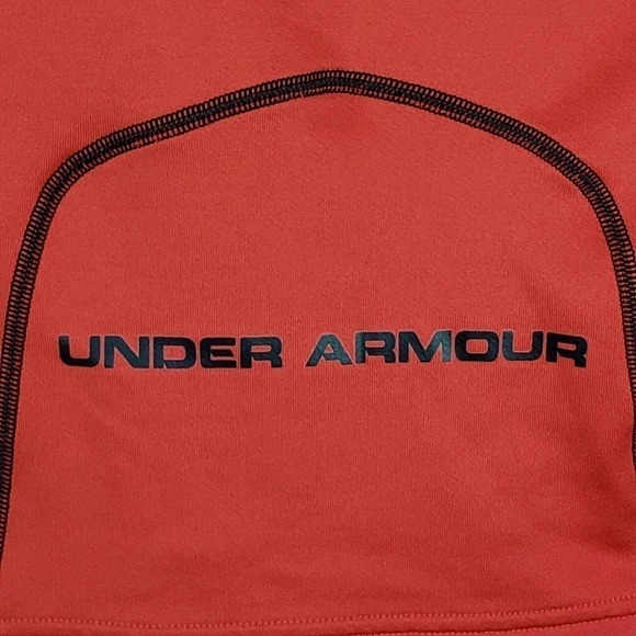 Under Armour Quarter Zip Pullover Long Sleeve Shirt Red Mens Small S Cold Gear - Picture 8 of 9